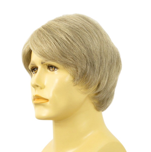 Perruque Homme 100% Cheveux Naturels Gris Poivre Et Sel - Ref GUY 44, Court, Bonnet Moyen, Neuf