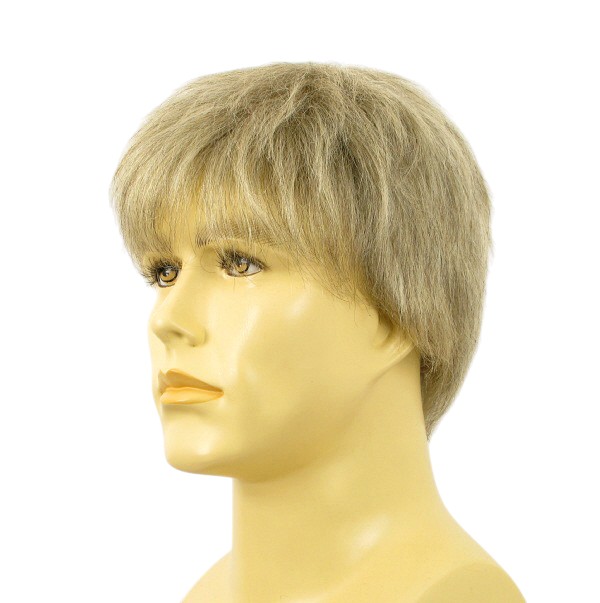 Perruque Homme 100% Cheveux Naturels Châtain Clair - Modèle KEVIN 8, Courte, Bonnet Moyen