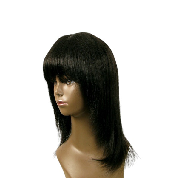 Perruque Femme 100% Cheveux Naturels Mi-longs - Noir/Cuivré KOKO 1b30 - Neuf Avec étiquettes