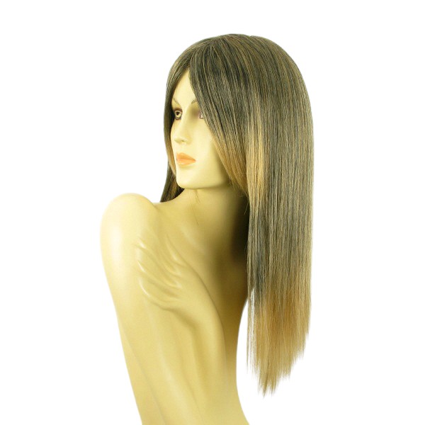 Perruque Femme Mi-Longue Synthétique - Roux Cuivré Intense, Raie Libre, Bonnet Classique (Marque Victoire 350)