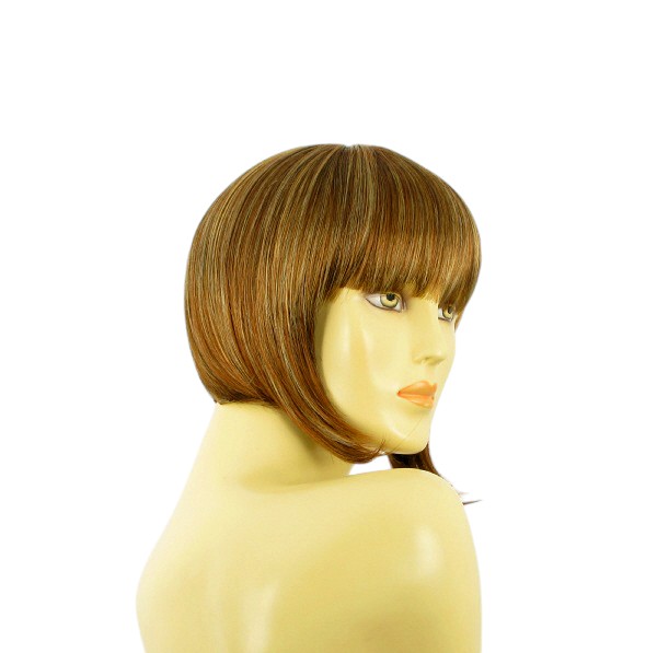 Perruque Synthétique Courte Femme – Couleur Châtain Cuivré Mêché Blond Clair Et Rouge – Référence ALISEE 33H130 – Neuve Avec étiquettes