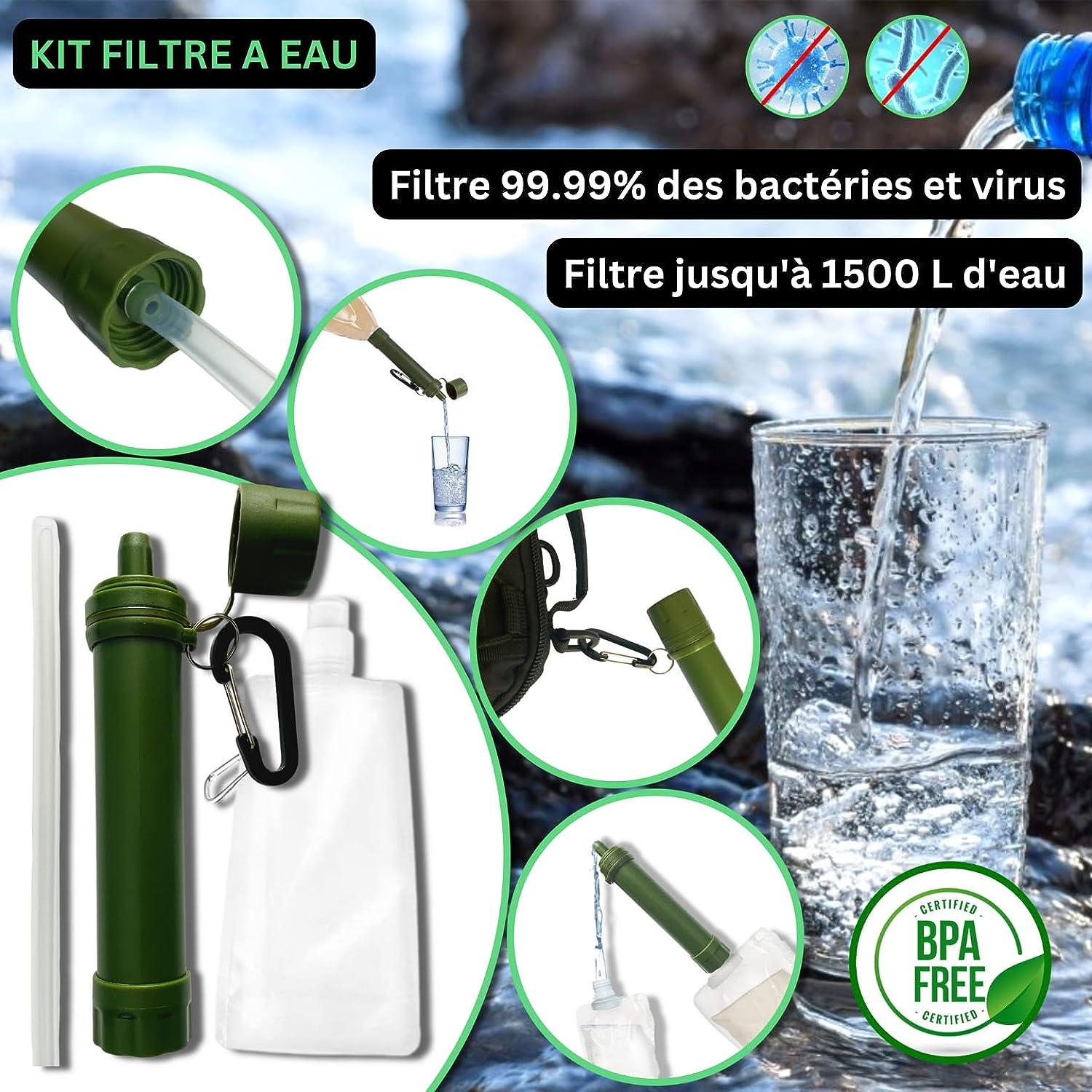 Kit de Survie avec Pochette Tactique et 30 Accessoires UNDERONESHADE