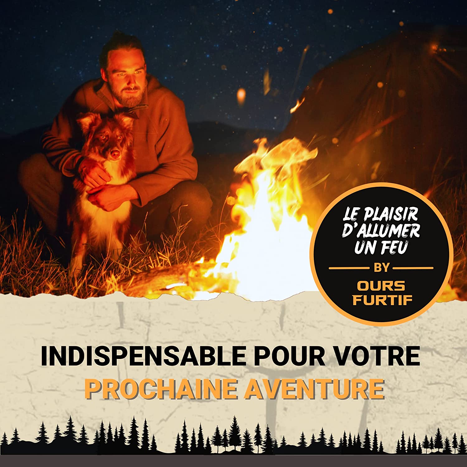 Kit Firesteel Pierre à Feu de Survie pour Camping et Survivalisme