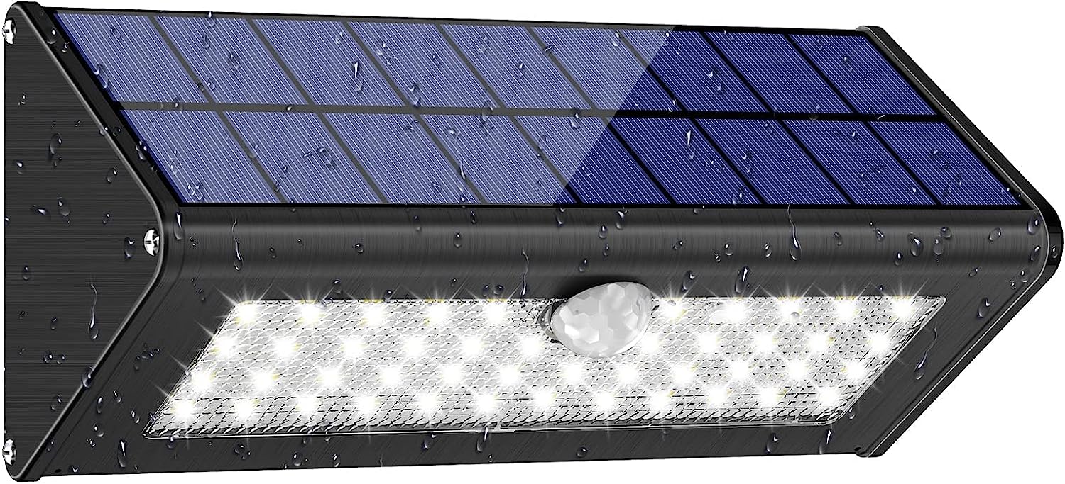 Lampe Murale Extérieure Solaire Licwshi 46 LED avec Capteur de Mouvement PIR