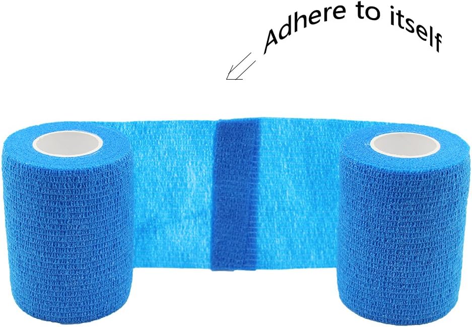 Bande de Sport Cohésive Bleue - Lot de 6 rouleaux de 7,5 cm