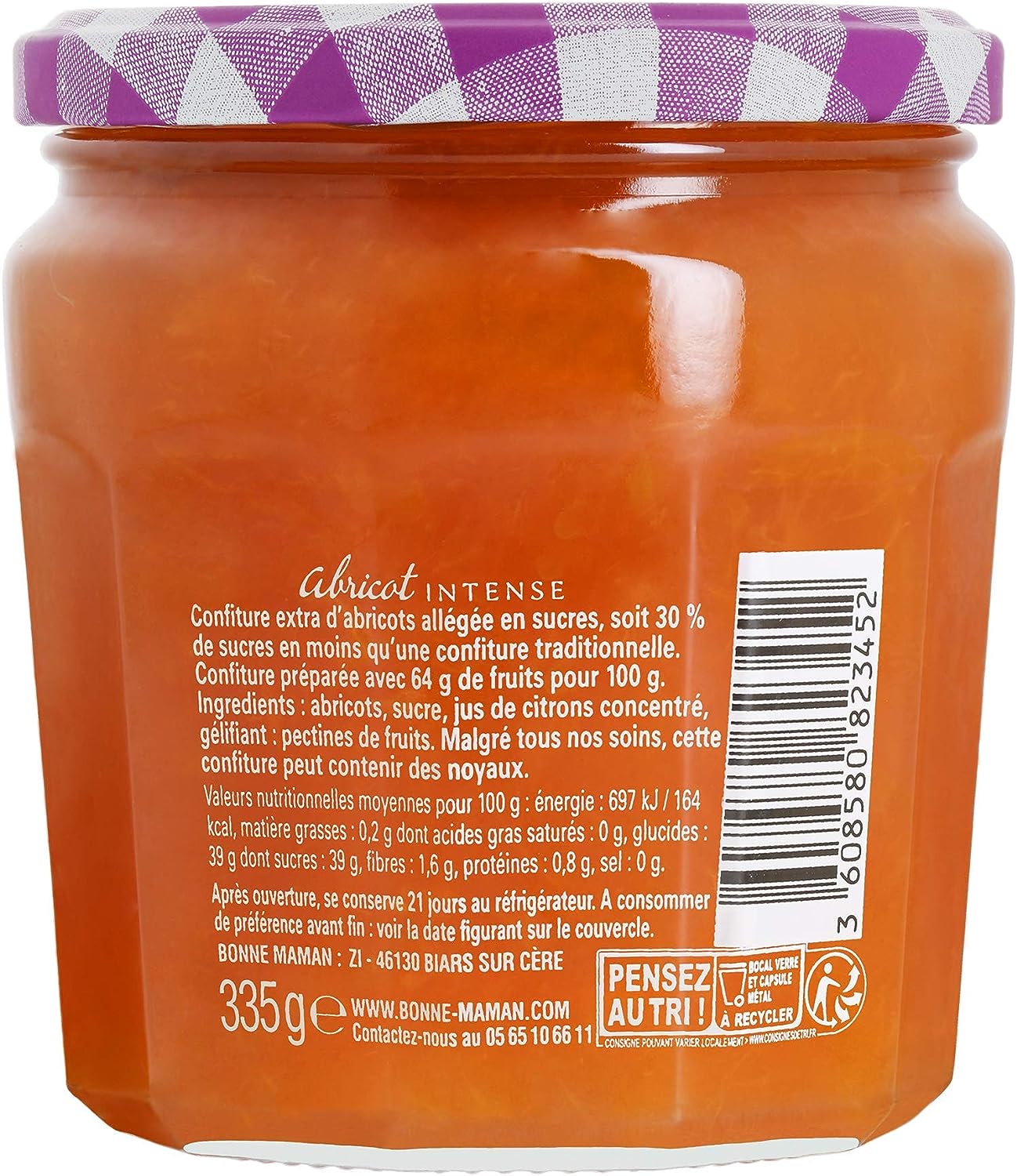 Confiture Abricot Intense Bonne Maman 335 g