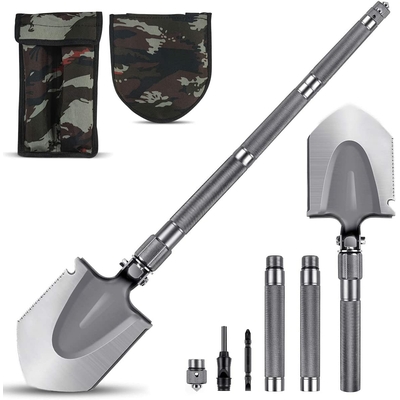Pelle Multifonction pour Camping, Survie et Randonnée - 75 cm