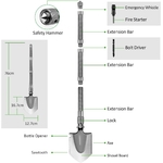 Pelle Multifonction pour Camping, Survie et Randonnée - 75 cm