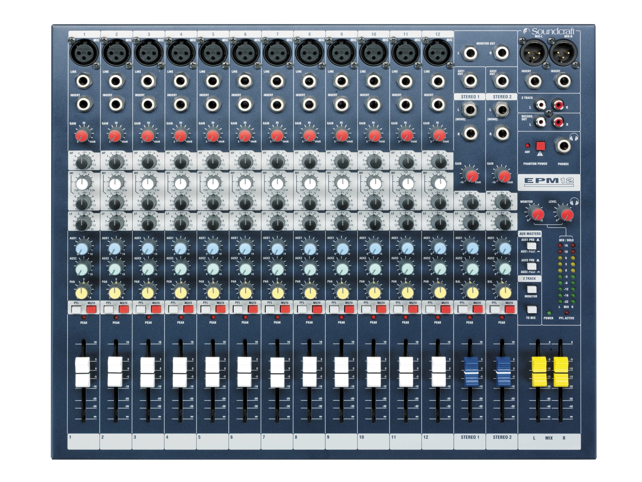 MIXAGE PROF 12+2 VOIES SOUNDCRAFT EPM12