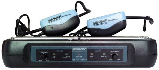 DOUBLE MICRO SANS FIL UHF POUR FITNESS POWER WM7200FITNESS