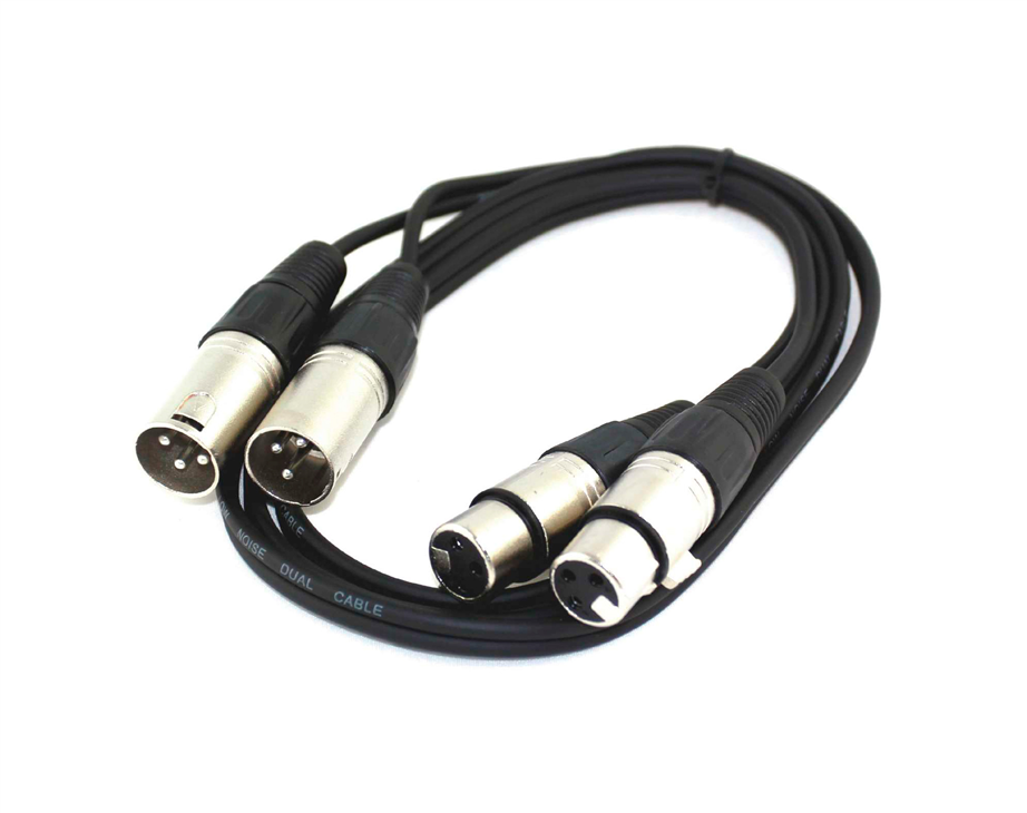 2 XLR MÂLE / 2 XLR FEMELLE 0.6M CAB2123