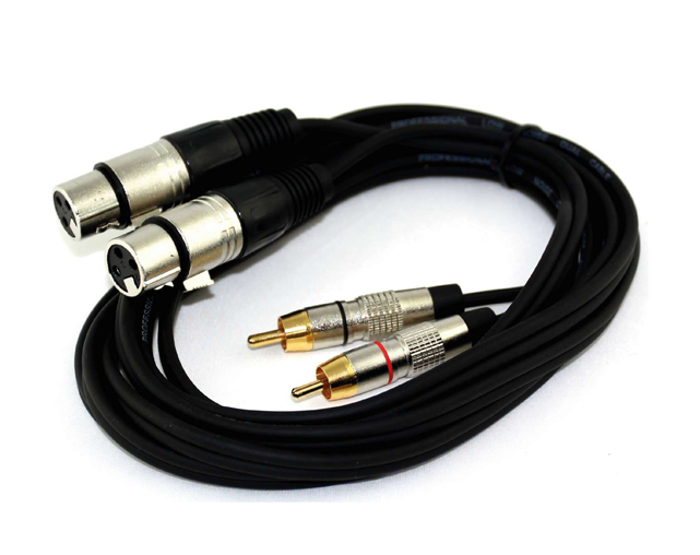 CABLE 2 XLR FEMELLE/ 2 RCA MALE 6M CAB2069