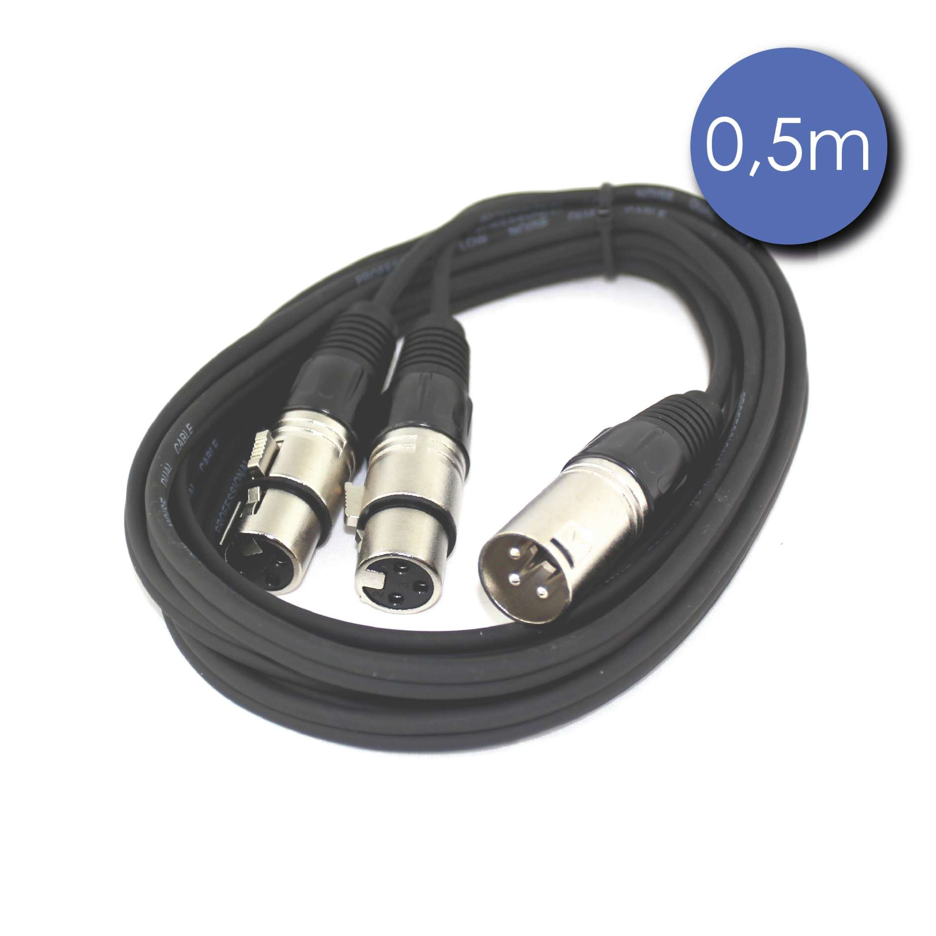 1 XRL MALE - 2 XLR FEMELLE 0,5 M CAB2137