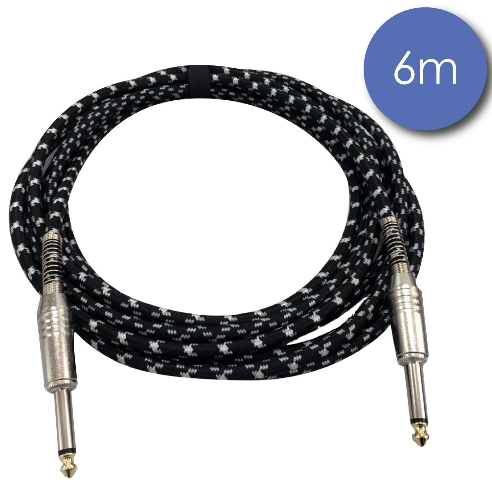 CABLE GUITARE NYLON NOIR 6M CAB2210