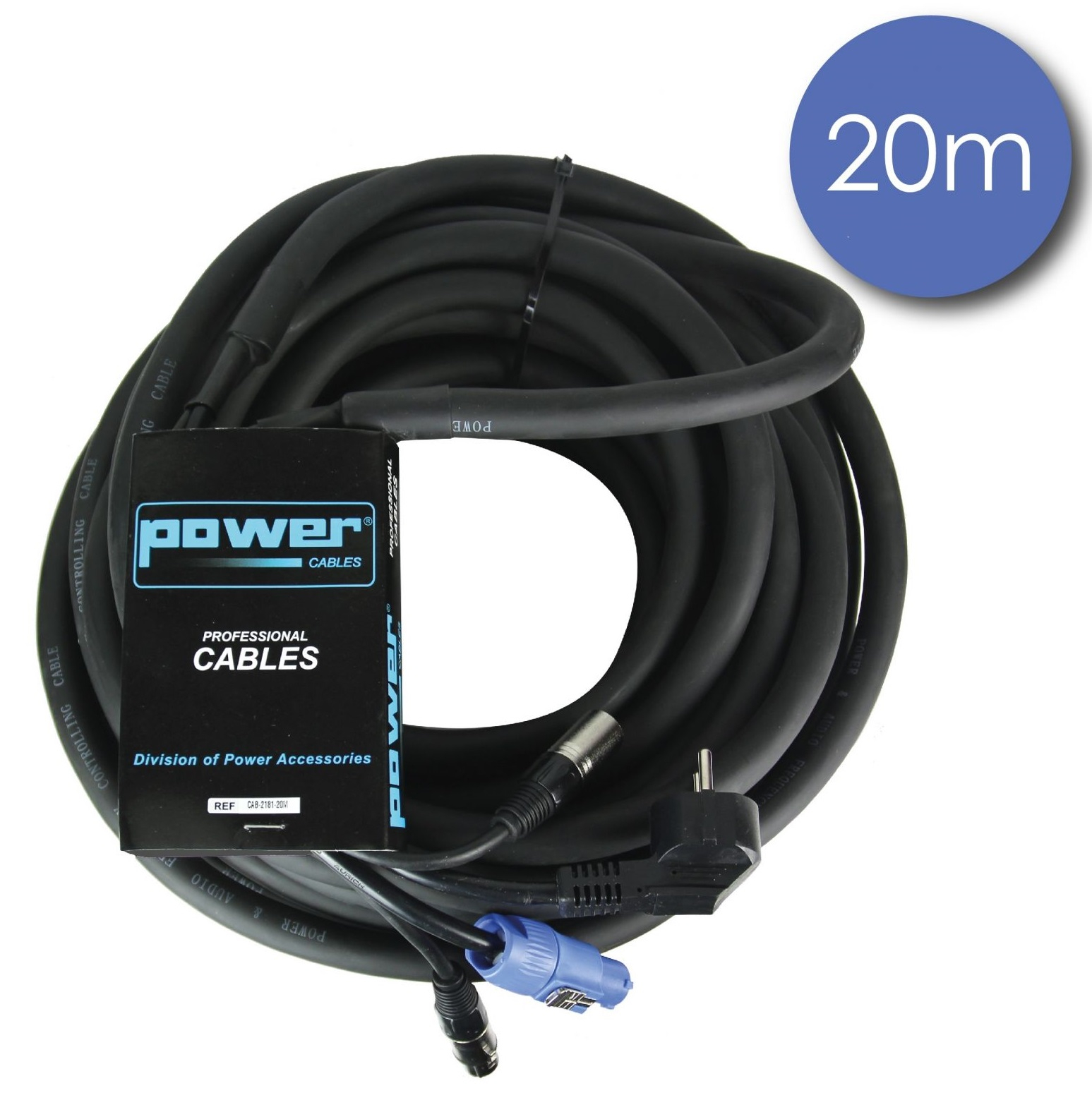 CABLE M+XLR F/POWERCON+XLR M 20M CAB2181