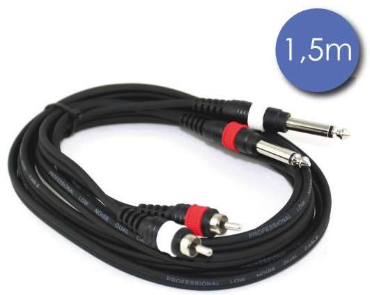 CABLE 2 JACK MALE MONO/ 2 RCA MALE ECO 1.5M CAB2072