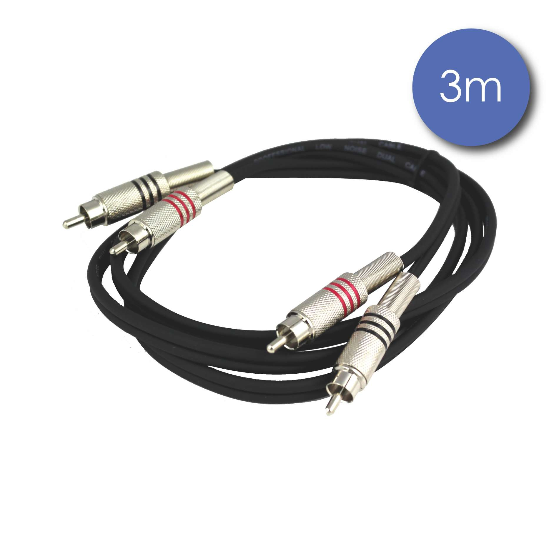 CABLE 2 RCA MALE/ 2 RCA MALE PRO 3M CAB2075