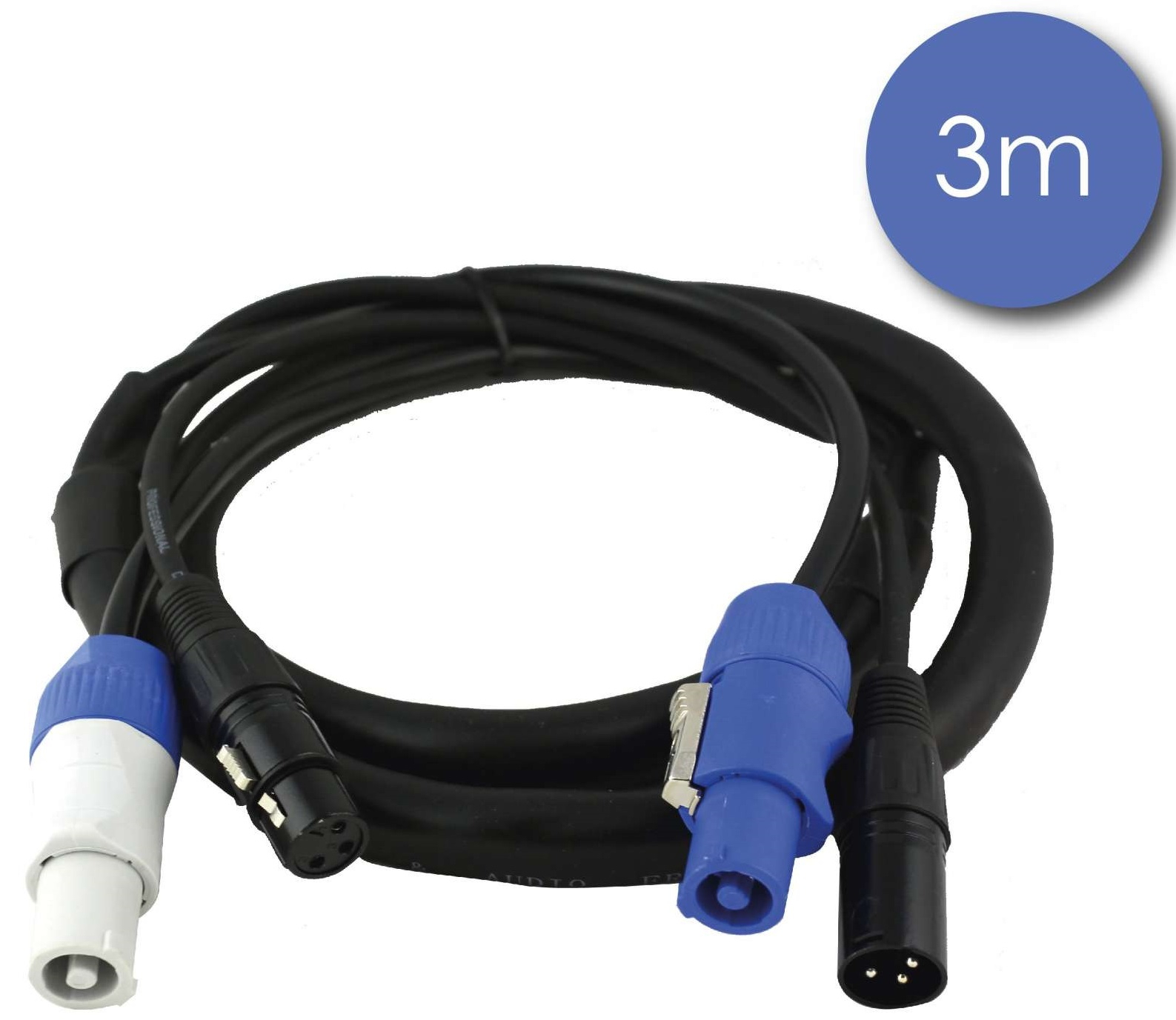 CABLE DMX CÂBLE 3M - POWERCON MÂLE CAB2198