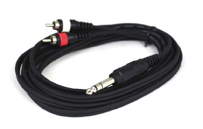 2 RCA MALE/ 1 JACK STEREO 3M CAB2080