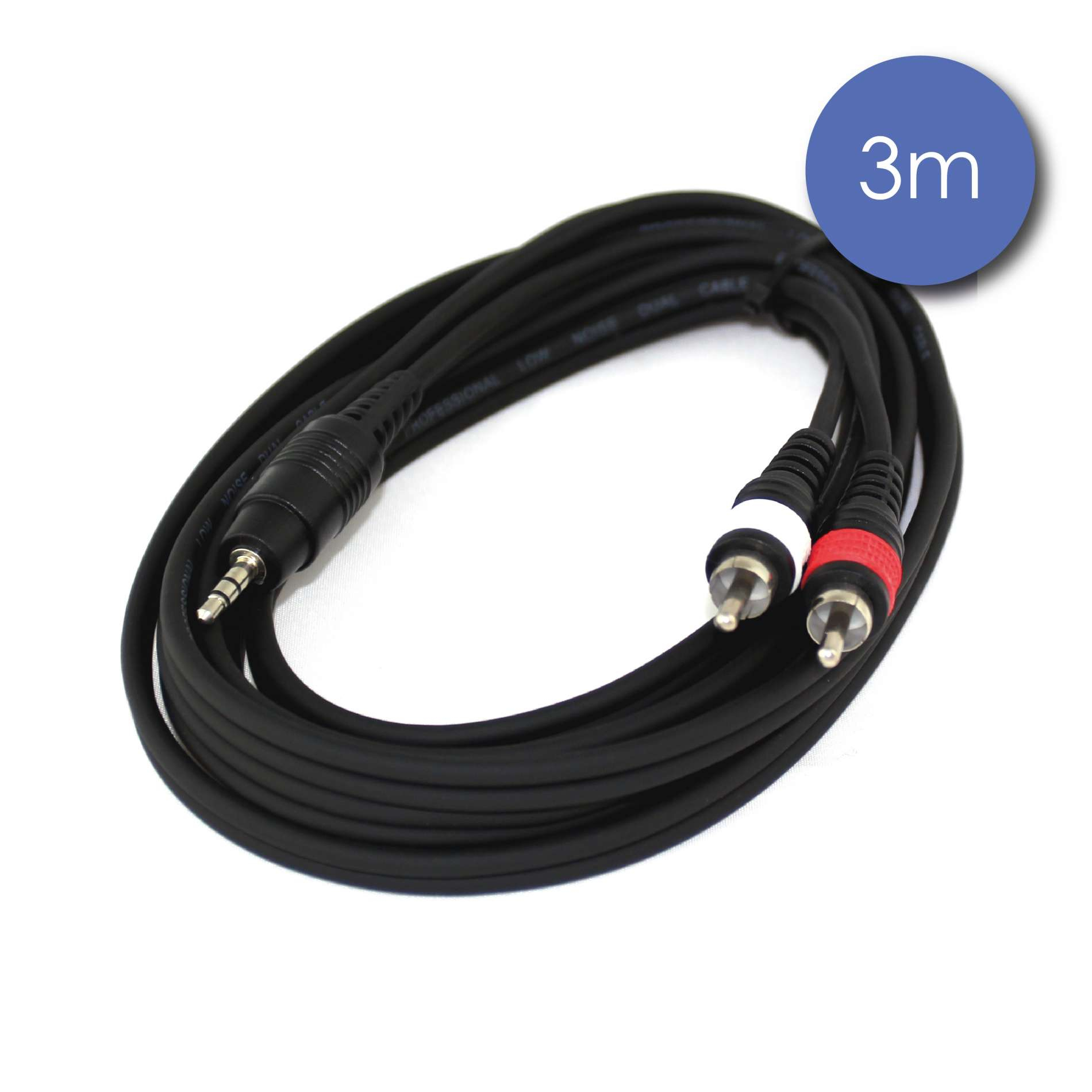 CABLE MINI JACK STÉRÉO/ 2 RCA MALE 3M CAB2063