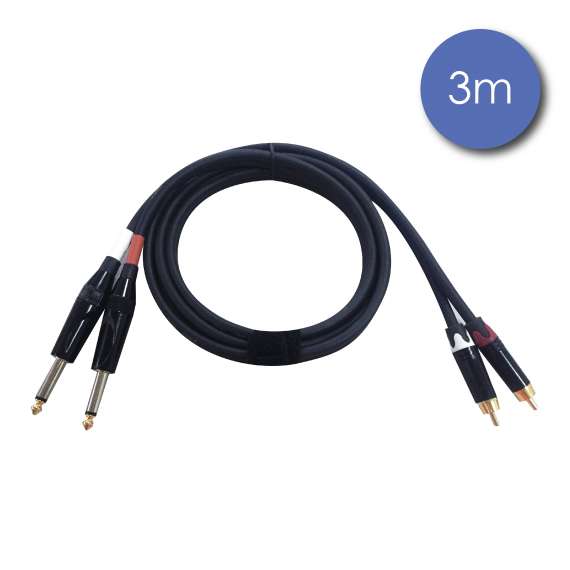 CABLE 2 JACK MONO/2RCA 3M POWER STUDIO AUDIOCAB4021