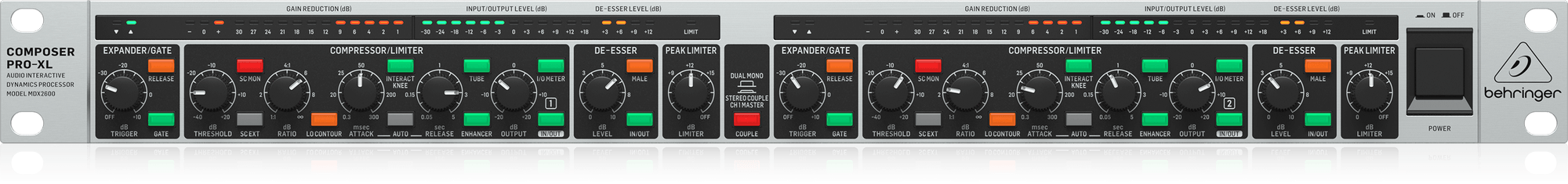 COMPRESSEUR LIMITEUR GATE STEREO DBX MDX2600
