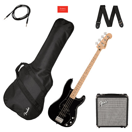 GUITARE BASSE ÉLECTRIQUE AFFINITY SQUIER FENDER PACKMAPLE-BLACK