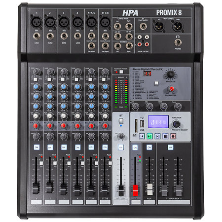 CONSOLE DE MIXAGE ANALOGIQUE 8 CANAUX PROMIX8
