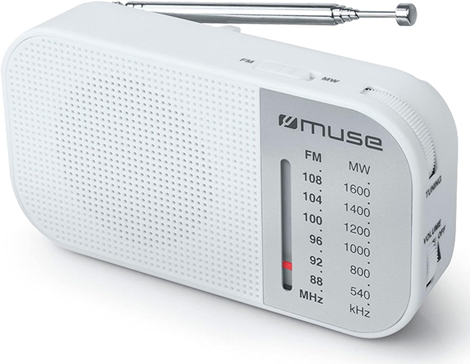 RADIO DE POCHE ANALOGIQUE MUSE M025WHITE