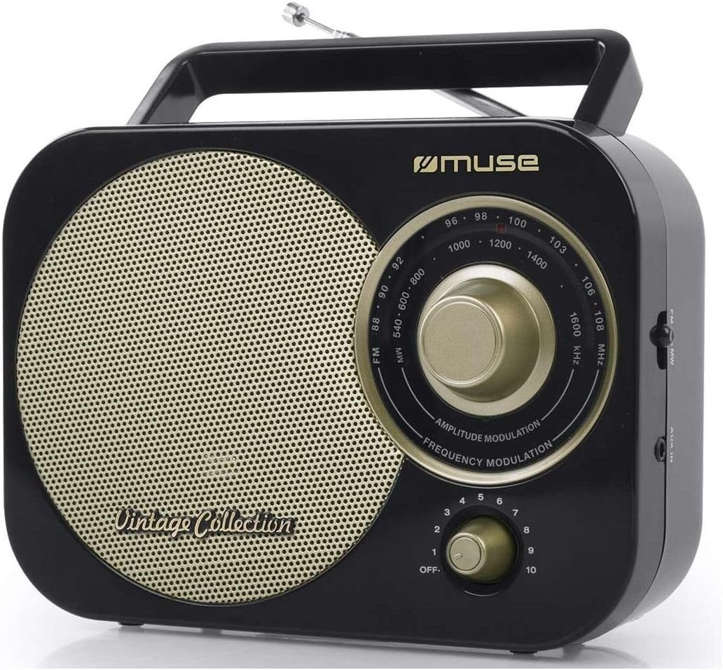 RADIO ANALOGIQUE MUSE VINTAGE AM/FM NOIR MUSE M055RB