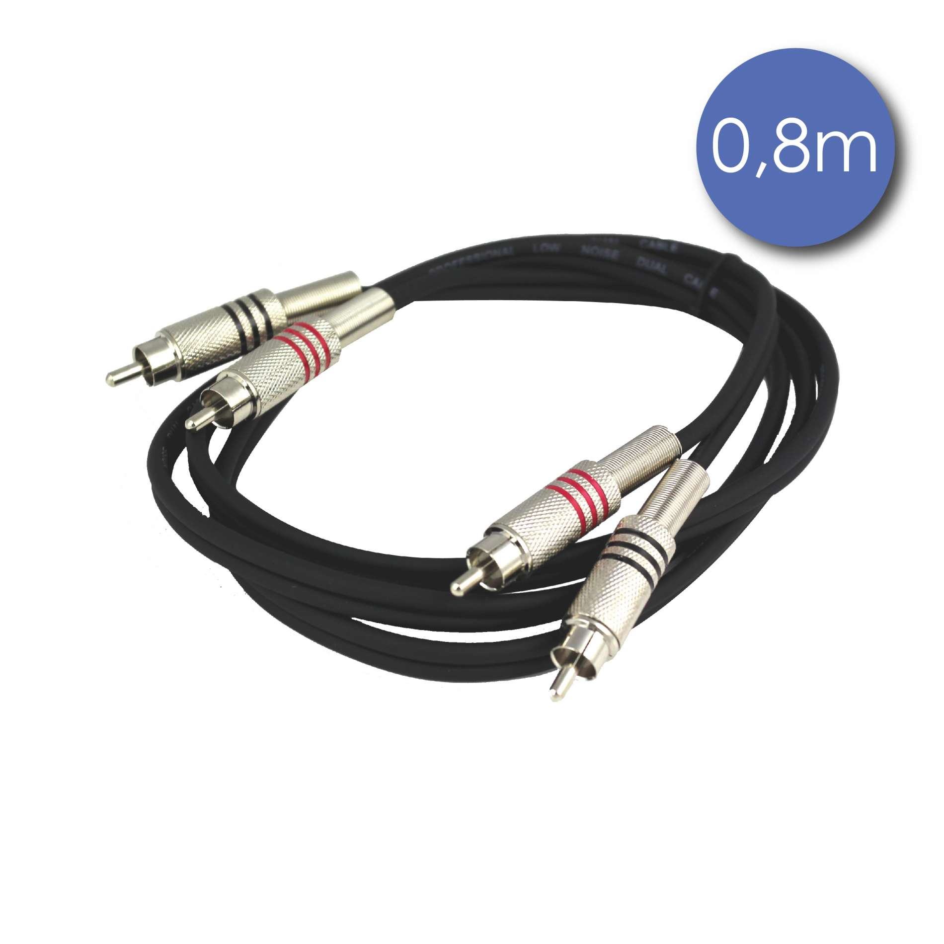 CABLE 2 RCA-2 RCA METAL 0,8M CAB2164