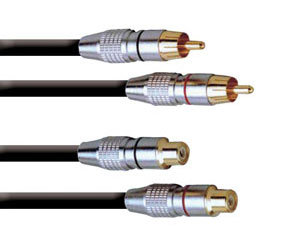 CABLE 2 RCA MÂLE / 2 RCA FEMELLE 6M CAB2120