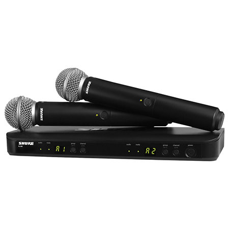 2 MICRO HF + RECEPTEUR  FREQ M17 SHURE BLX288E-SM58-M17
