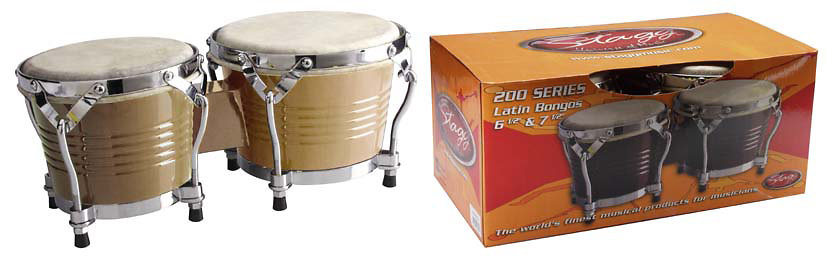 BONGOS LATINS 7.5\'\' ET 6.5\'\' STAGG BW200N