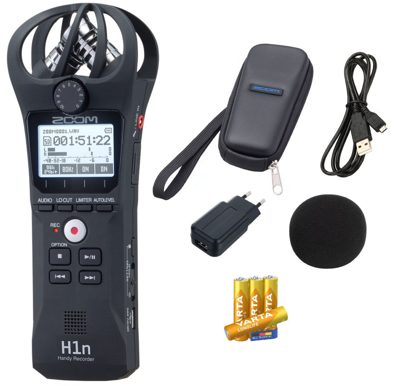 ENREGISTREUR PORTABLE 2 PISTES ZOOM H1N-BUNDLE