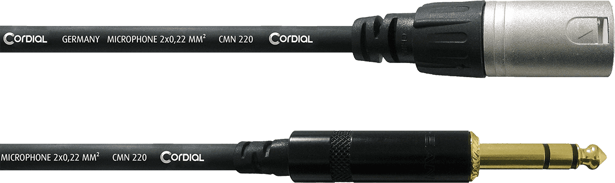 CABLE XLR MALE - JACK STEREO MAL 1.5 M CFM1-5MV