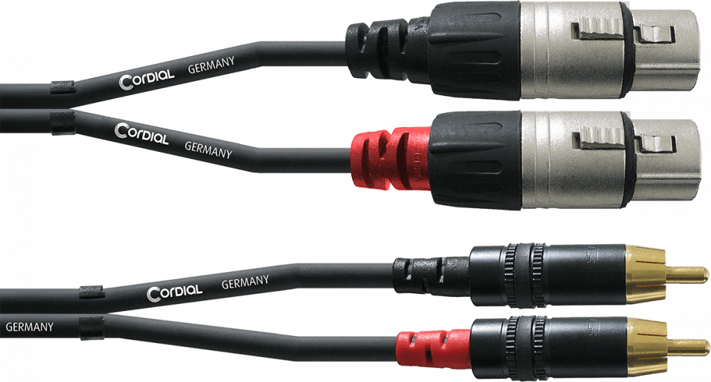 CABLE 2 X XLR FEMELLE-2 X RCAM MALE 3 M CFU3FC