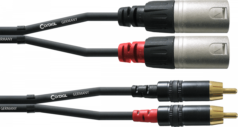 CABLE 2 RCA MALES 2 XLR MALES 3M CFU3MC