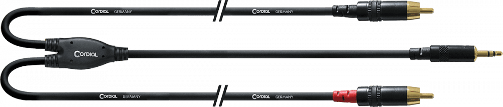 CABLE MINI JACK STEREO 2 RCA MALES 1.5 M CFY1-5WCC