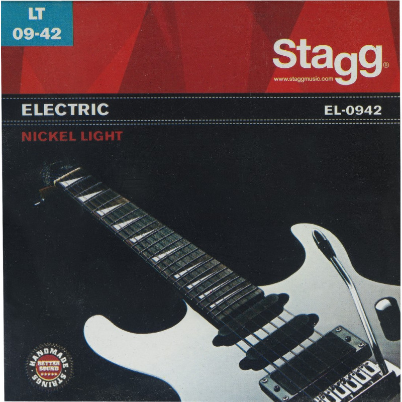 JEU DE CORDES GUITARE ELECTRIC ACIER NICKELE LIGHT STAGG EL0942