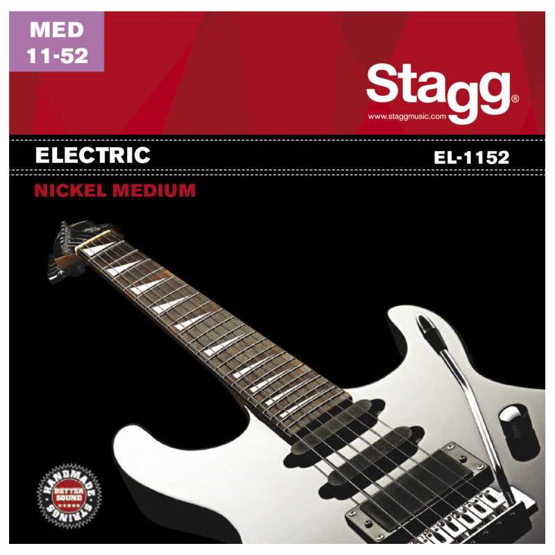 JEU DE CORDES GUITARE ELECTRIC ACIER NICKELE MEDIUM STAGG EL1152