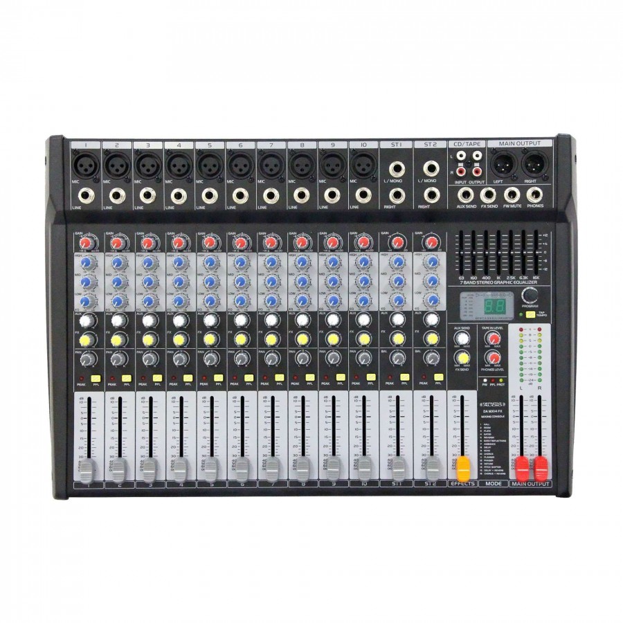 CONSOLE DE MIXAGE 10 CANAUX AVEC EFFETS DÉFINITIVE AUDIO DAM-X14-FX