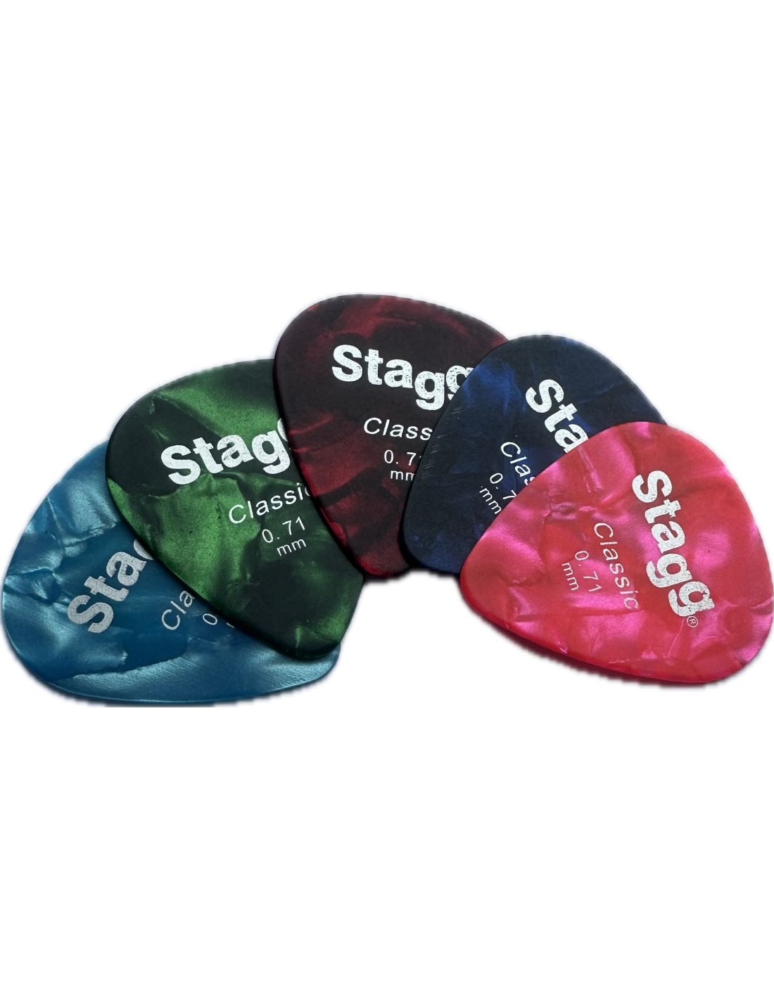 PLECTRE MEDIATOR STANDARD 0.71MM VENDU PAR 1 PCS STAGG PBOX1-71