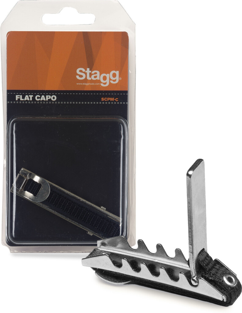 CAPODASTRE COURBE METAL POUR GUITARE ELECTRO ACOUSTIQUE /ELECTRIQUE STAGG SCPM-6
