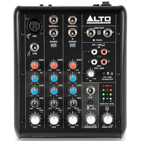 MIXAGE ANALOGIQUE BLUETOOTH 5 CANAUX XLR ET JACK ALTO TRUEMIX-500