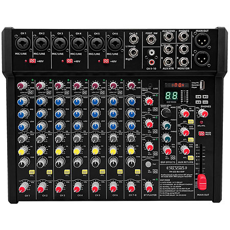 MIXAGE 12 CANAUX USB DSP BLUETOOTH DEFINITIVE AUDIO TM633BU-DSP