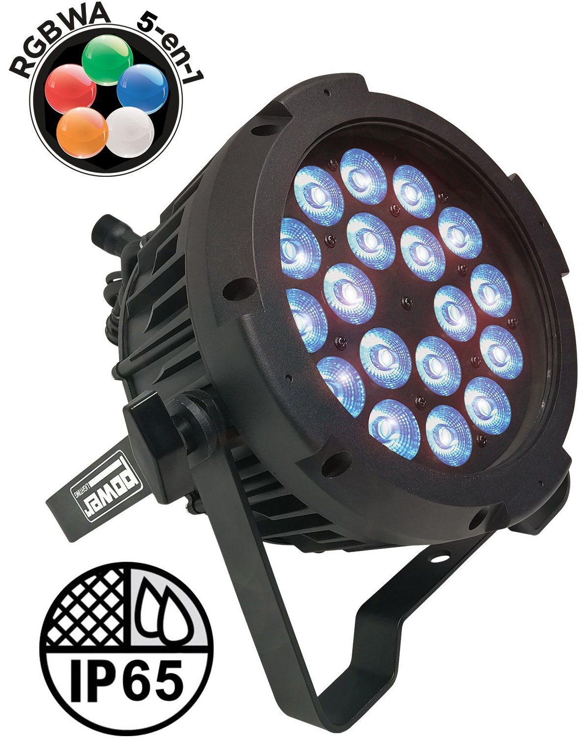 PAR SLIM EXTERIEUR IP65 18XLED 10W 5 EN 1 POWER LIGHTING IP18X10IP6-40