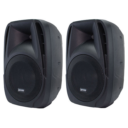 SYSTÈME AMPLIFIÉ SD USB / BLUETOOTH 2 ENCEINTES + MIXAGE AMPLIFIÉE 4 VOIES 600 W GEMINI ES210MXBLU