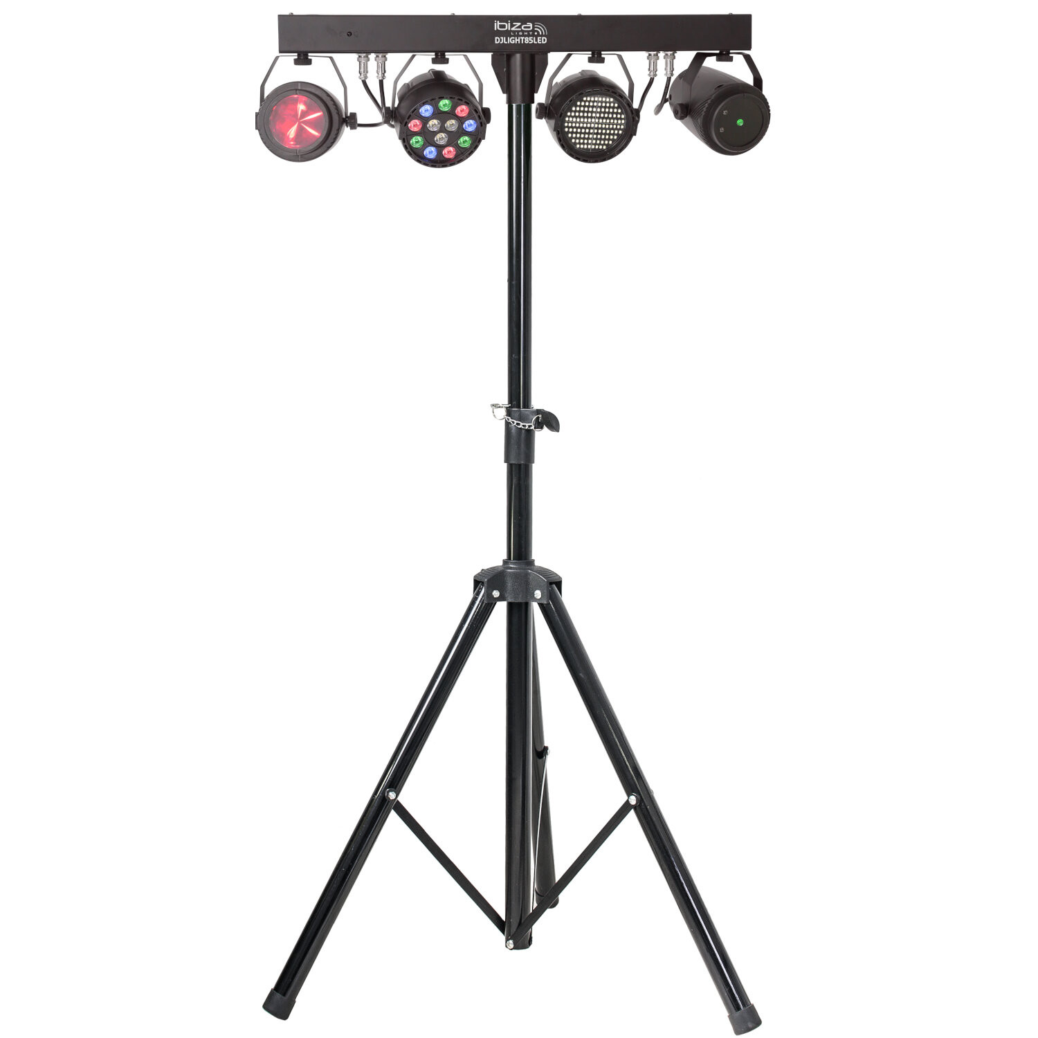 BARRE D\'ANIMATION TOUT EN 1 AVEC PROJ PAR  12 LED RGBW IBIZA DJLIGHT85LED