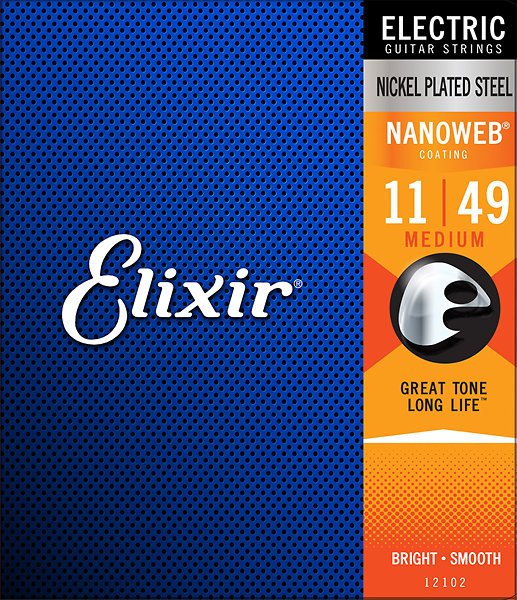 JEU DE CORDE GUITARE ELECTRIQUE MEDIUM 11/49 ELIXIR 12102CEL